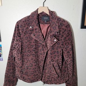 Torrid Leopard Corderoy Moto Jacket
